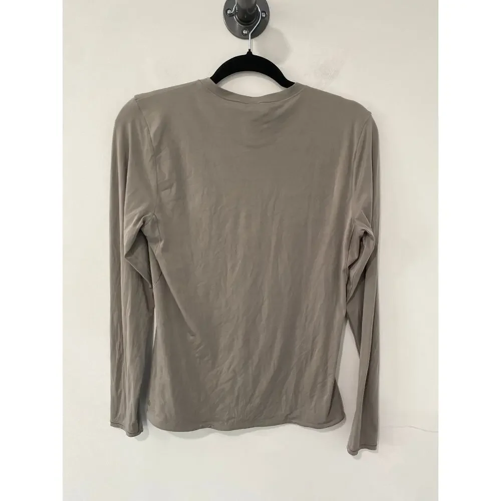 Lululemon Wundermost Ultra-Soft Nulu Crewneck Long-Sleeve Shirt Warm Ash Grey XL